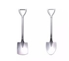 6 Piece Stainless Steel Shovel Teaspoons Coffee Dessert Ice Cream Spoons