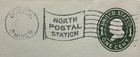 Boston Mass Postal History Cover Really Clean Clear North Postal Sta Cancel 1915