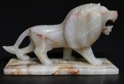 Lion Marble Alabaster Onyx Vintage Statue Figure Sculpture Hand Carved 10 5   