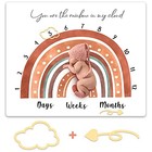 Tegeme Baby Monthly Milestone Blanket Boho Newborn Rainbow Photo Prop With