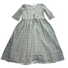 Girls Handmade Crafted By Colonial Williamsburg American Floral Dress Size 7 8
