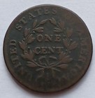 1798 Draped Bust Large Cent W  Stems  Reverse Of 1797 - Good  Penny 1c Coin