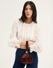 New Madewell The Sculpted Metal Wristlet Bag- Free Shipping