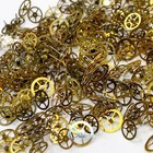 50 Watch Wheels Rose Gold Copper Oil Slick Steampunk Gear Part Watchmaker Lot