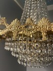 Antique Brass French Empire Style 12 Light Wedding Cake Tier Chandelier Spain