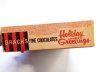 Vtg Brachs Chocolate Candy Box Empty Holiday Greetings Christmas Tree 11 25 Long