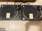 Technics Sl-1200mk5 Black Pair Direct Drive Dj Turntable System Set Of 2 Used