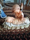 Vintage Goebel Angel Lantern Blue Coat   Angel With Baby