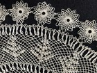 Antique Handmade Armenian Knotted Lace Doily 10  D  V Fine Intricate Pattern