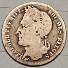 1834 Belgium 1 2 Franc Coin Silver