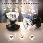 Privacy Glass Door Knob Crystal Regency Fluted Door Knob With Victorian Plate   