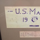 1918 Original Ww1 Usmc Marine Handwritten Drawing 2nd Machine Gun Battalion