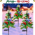 2-10 Pack Led Solar Christmas Tree Stake Lights Xmas Outdoor Garden Pathway Lamp