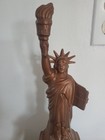 Vtg Blow Mold Statue Of Liberty Bank Bronce 16 Inches
