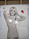 Vintage Nude Blonde Pinup Poster  Lithograph Large 64x25 Rare Model Bikini