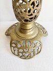 Vintage Large Oversize 36    Ornate Filigree Brass Floor Pillar Candle Holder