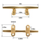 Boat Cleat  Brass Color Dock Cleats 6 Inch  316 Stainless Steel Rope Cleat Op   