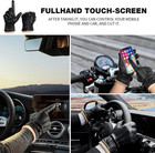 Winter Genuine Sheepskin Leather Gloves For Men  Warm Cashmere Lined Black Leath