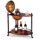 Vintage Style Bar Liquor Cart Tea Drinks Serving Trolley Wood Rolling Wine Rack
