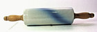 Antique Vintage Diffused Blue And White Swirl Stoneware Rolling Pin 15 