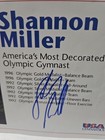 Shannon Miller Signed 5 1 2  X 8 1 2  Usa Gymnastics Bio Sheet  7 Olympic Medals