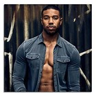 Boeyesuefi Michael B Jordan Poster Print Wall Art Canvas Unframed 16l  X 16w 