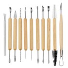 Home Buy Ceramic 11 Pcs Wooden Handle Clay Carving Pottery Sculpting Tools