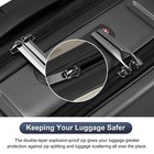 20  Extensible Front Opening Pocket Suitcase With Wheels Travel Luggage Tsa Lock