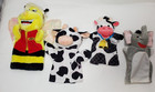 Melissa   Doug Hand Puppets Lot Of 4 Animals 2 Cows  Elephant  Dr  Cindy Biz Bee
