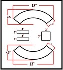 Custom Embroidered 5 Piece 13  Mc Rocker Patch Set Motorcycle Bikers Sons Usa Bk