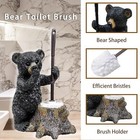 Toilet Brush Holder Set For Bathroom Cute Bear Base Solidly Toilet Bowl Brush