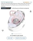 Ingenuity Soothing Baby Bouncer With Vibrating Infant Seat  Music -toy Bar Pink