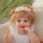 Lifelike Reborn Baby Dolls  22 Inch Lovely Realistic Baby Doll Girl With Blond C