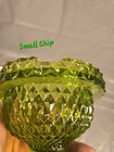 Viking Glass Green Diamond Point Fairy Lamp Light Vintage Mcm