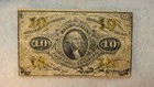 1863 Us 10 Cent Fractional Currency Note Third Issue Washington Fr 1255 