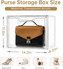 Purse Organizer For Closet clear Acrylic Display Case For Handbag Organizer  Pur