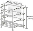 Linkidea Wall Mount Toothbrush Holder For Bathroom  Shower  Stainless Steel
