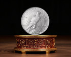 Unc  Au- 1925 Silver Peace Dollar In Stunning Bu Condition  