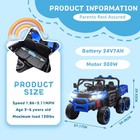 24v Kids Ride On Toy Electric Dump Truck 2 Seater Power Wheels Utv W remote led
