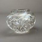 Antique Glass Vanity Dresser Powder Jar No Lid