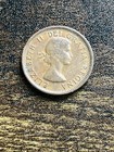 1959 Canada 1 One Small Cent Elizabeth Ii Canadian Actual Coin Tc4636 