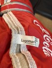 Coca Cola Stadium Picnic Blanket Red Fleece Roll Up 52 x 45  Logo Silkscreen 