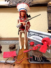 Vintage Marx Johnny West Adventure Chief Cherokee Action Figure W  100  Accs    