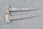 2 Antique  Reclaimed Barn Door Straps Hinges  26 7 8  Long Straps