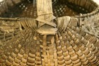 Antique Ash  Splint  Basket   11  Diameter At The Rim