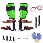 Tree Spikes Steel Tree Climbing Gear Adjustable Height Pole W 2 Climbing Spurs