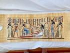 Egyptian Papyrus Paper Painting Maat Isis Horus Nefertari High Quality 32  X 13 
