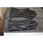 Womens Black Leather Lined Winter Gloves Size Medium