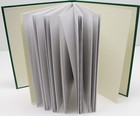 Green 32 Page Hardcover Stamp Stock Book  White Pages  Double Glassine  9 Strips