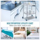 Uimoso Lab Rolling Cart 2-layer Stainless Steel Medical Dental Lab Serving Cart